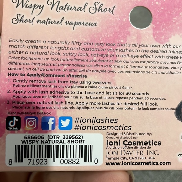 Ioni Handmade Customizable Reusable Lightweight Lashes Wispy Natural Short - Picture 4 of 6